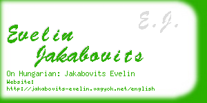 evelin jakabovits business card